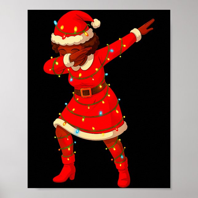 Black African Girl American Melanin Christmas Mrs  Poster (Front)