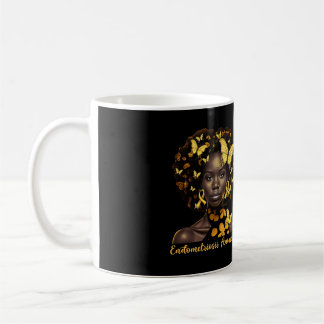 Black African Woman Afro Butterfly Endometriosis A Coffee Mug