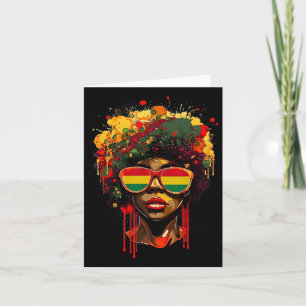 Black Afro Queen Melanin Dripping African Womens J Card