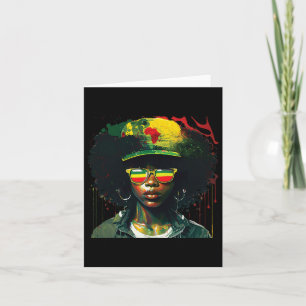 Black Afro Queen Melanin Dripping African Womens J Card