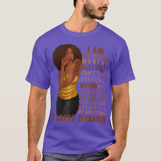 Black Afro Woman Melanin Girl Black History Month  T-Shirt