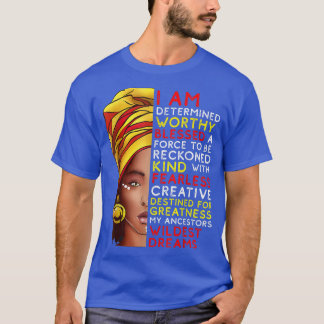 Black Afro Woman Melanin Girl Black History Month  T-Shirt