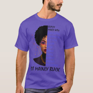 Black Afro Woman Melanin Girl Black History Month  T-Shirt