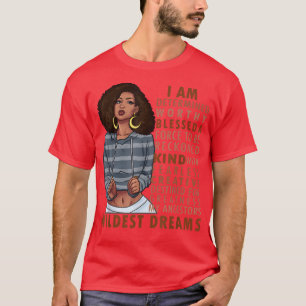 Black Afro Woman Melanin Girl Black History Month T-Shirt