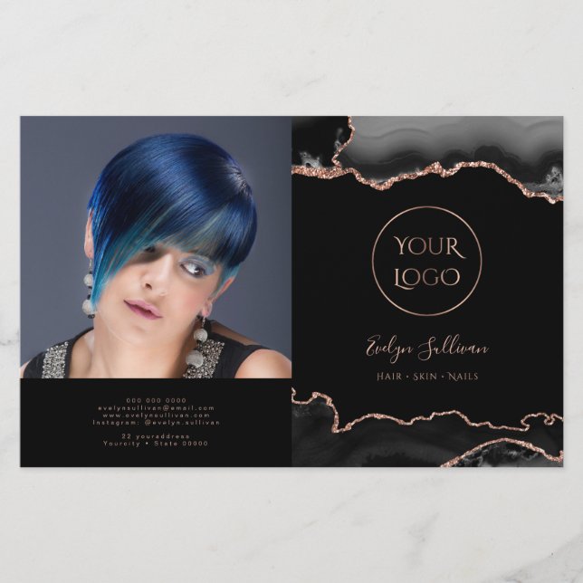 black agate bifold brochure (Front)