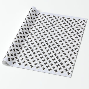 Black Akita History Design Wrapping Paper