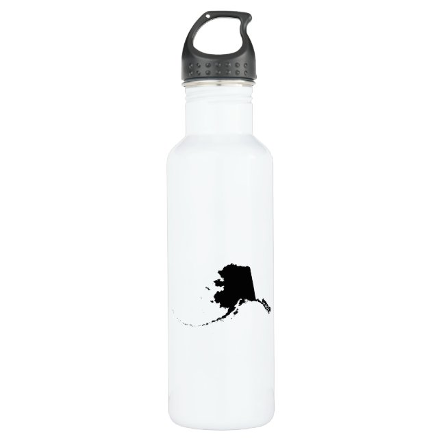 Black Alaska Shape 710 Ml Water Bottle (Front)