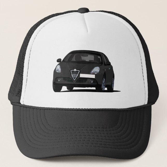 Black Alfa Romeo Giulietta Trucker Hat (Front)