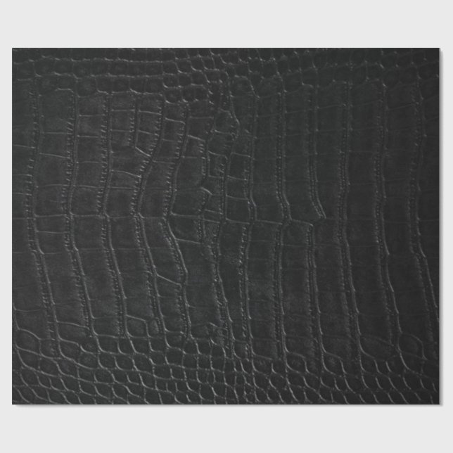 Black Alligator Exotic Leather Pimp Wrapping Paper (Flat)