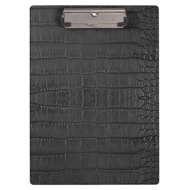 Black Alligator Texture Print Clipboard (Front)