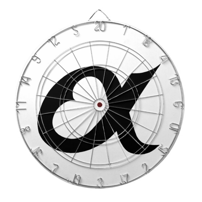 black alpheart dartboard (Front)