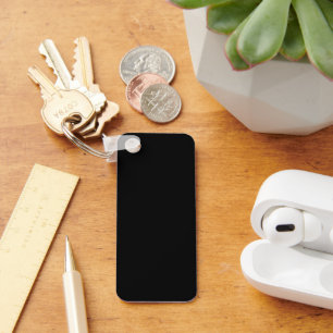 Black Aluminium Rectangle Keychain