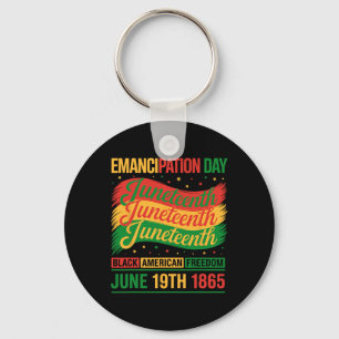 Black American Freedom 1865 Men Women Juneteenth Key Ring