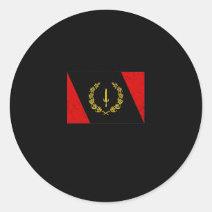 Black American Heritage Flag 1967 African American Classic Round Sticker