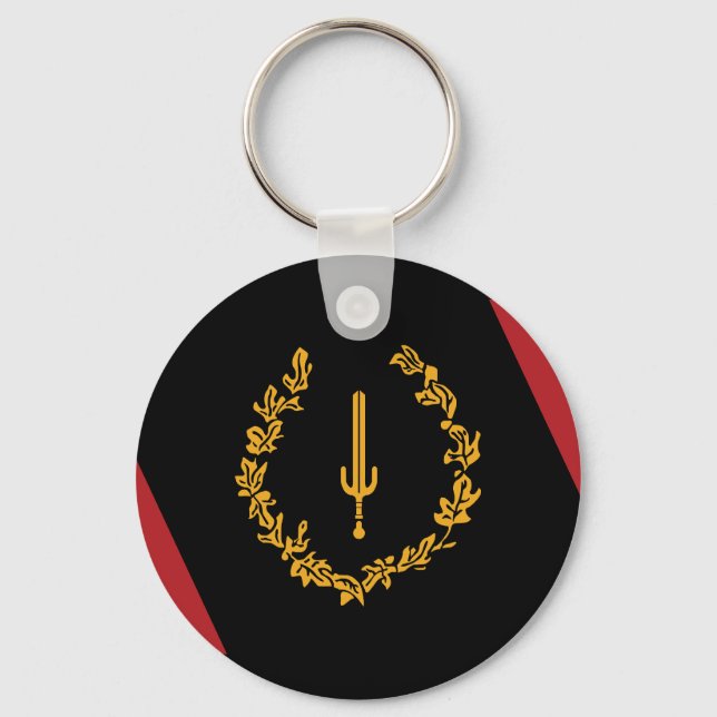 Black American Heritage Flag  Key Ring (Front)