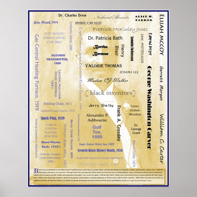 Black American Inventors Poster I (Front)