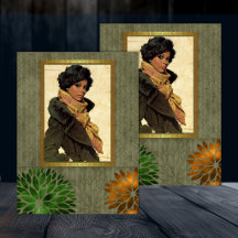 Black American Retro Beauty Decoupage 1