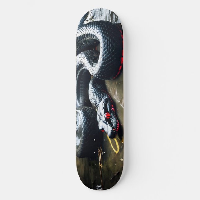 Black Anaconda Deck Skateboard (Front)