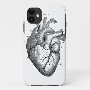 Black Anatomical Heart iPhone 11 Case