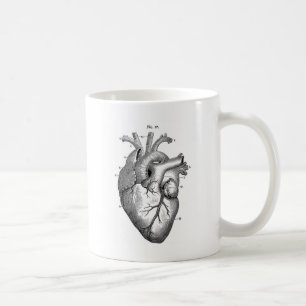 Black Anatomical Heart Coffee Mug