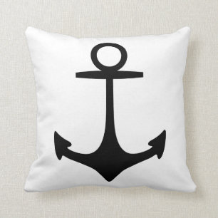 Black Anchor Cushion