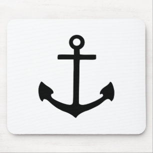 Black Anchor Mouse Pad