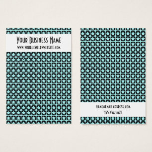 Black and Aqua Star Pattern Earring Display Cards