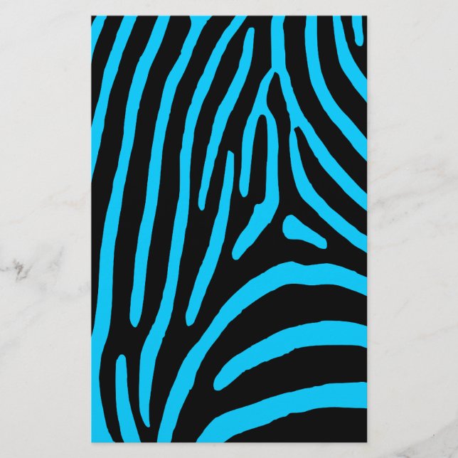 Black and Aqua Zebra Stripes (Front)