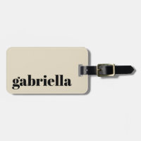 Black and Beige Bold Typography Personalised Name