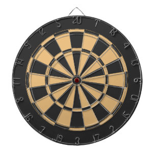 Black and beige geometric shapes dartboard