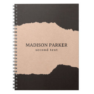 Black and Beige Paper Notebook