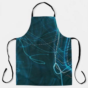 Black and blue abstract painting apron