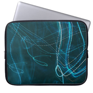 Black and blue abstract painting laptop sleeve