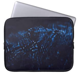 Black and blue abstract painting laptop sleeve