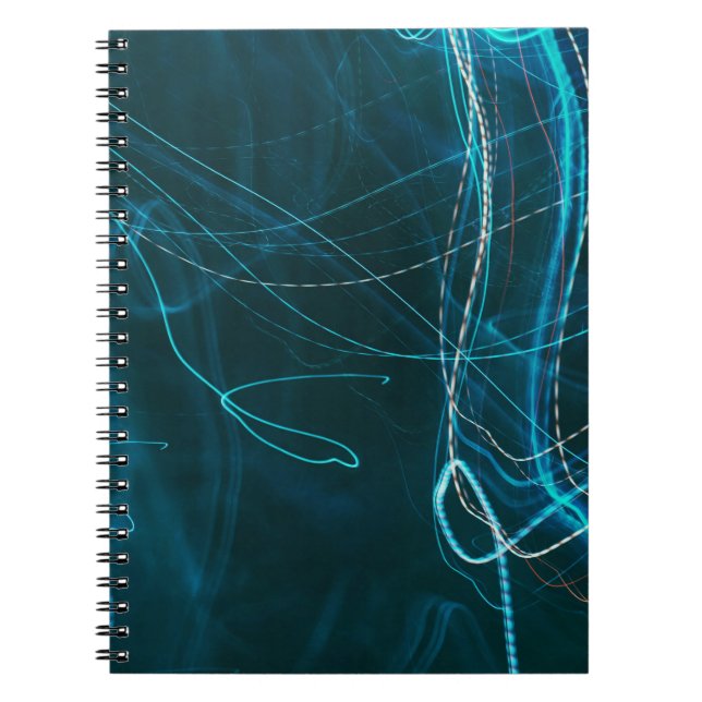 Black and blue abstract painting notebook (Front)