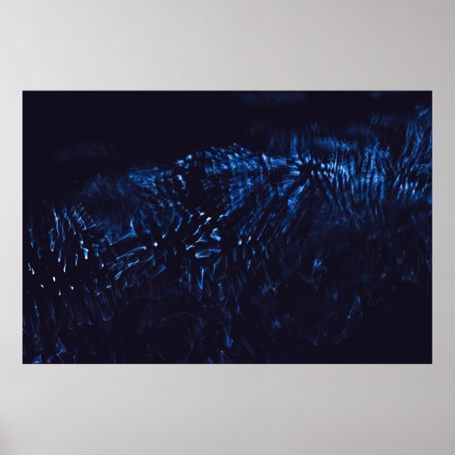 Black and blue abstract painting poster (Front)