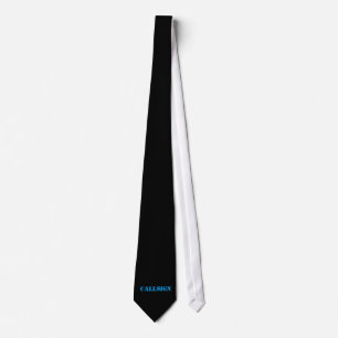 Black and Blue Amateur Radio Call Sign Tie