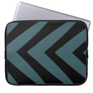 Black and Blue Arrow Heads African Print Laptop Sleeve