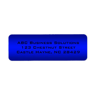 Black and Blue Business Return Address Sticker