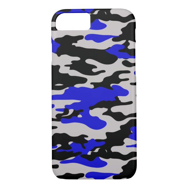 Black and Blue Camo - iPhone 7 case (Back)