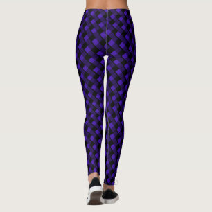 Black and Blue Check Leggings