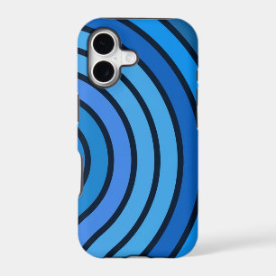 Black and Blue Curves Abstract case