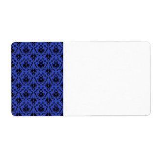 Black and Blue Damask Design Pattern.