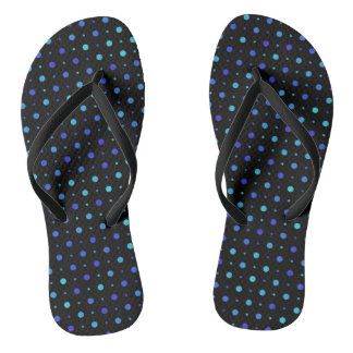 Black and Blue Dots Thongs