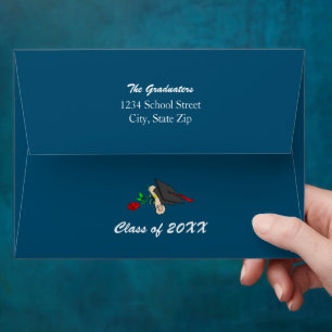 Black and Blue Graduation Party Envelope