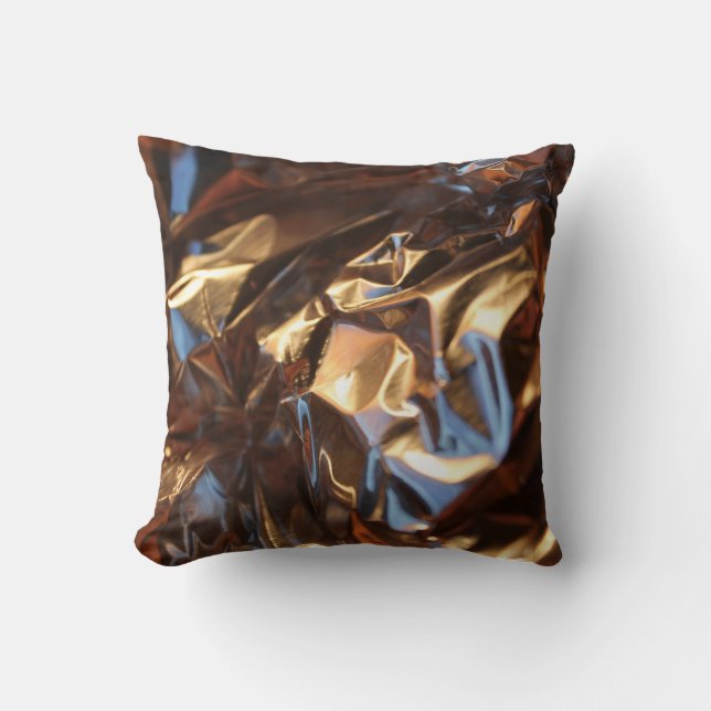 Black and blue leather jacket cushion (Front)