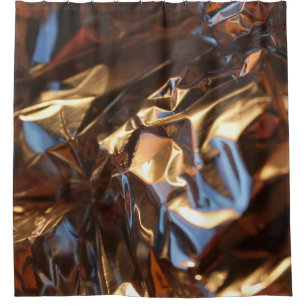 Black and blue leather jacket shower curtain