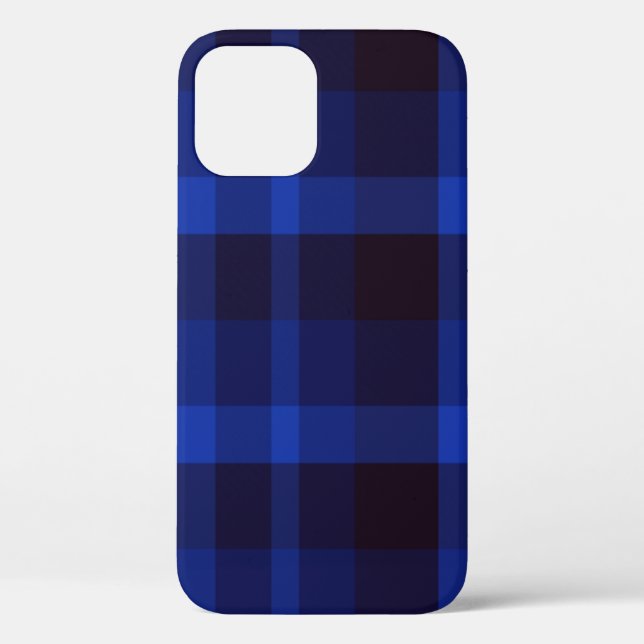 Black and Blue Plaid Case-Mate iPhone Case (Back)