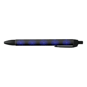 Black and blue spiral ink pen