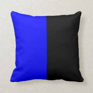 Black and Blue Split Colour Cushion